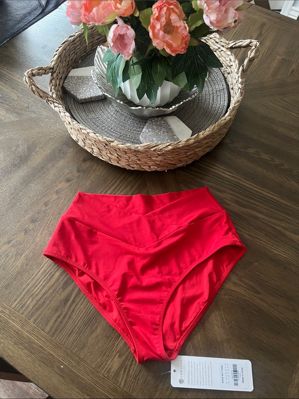 CRZ YOGA Deep Red Bikini Bottoms